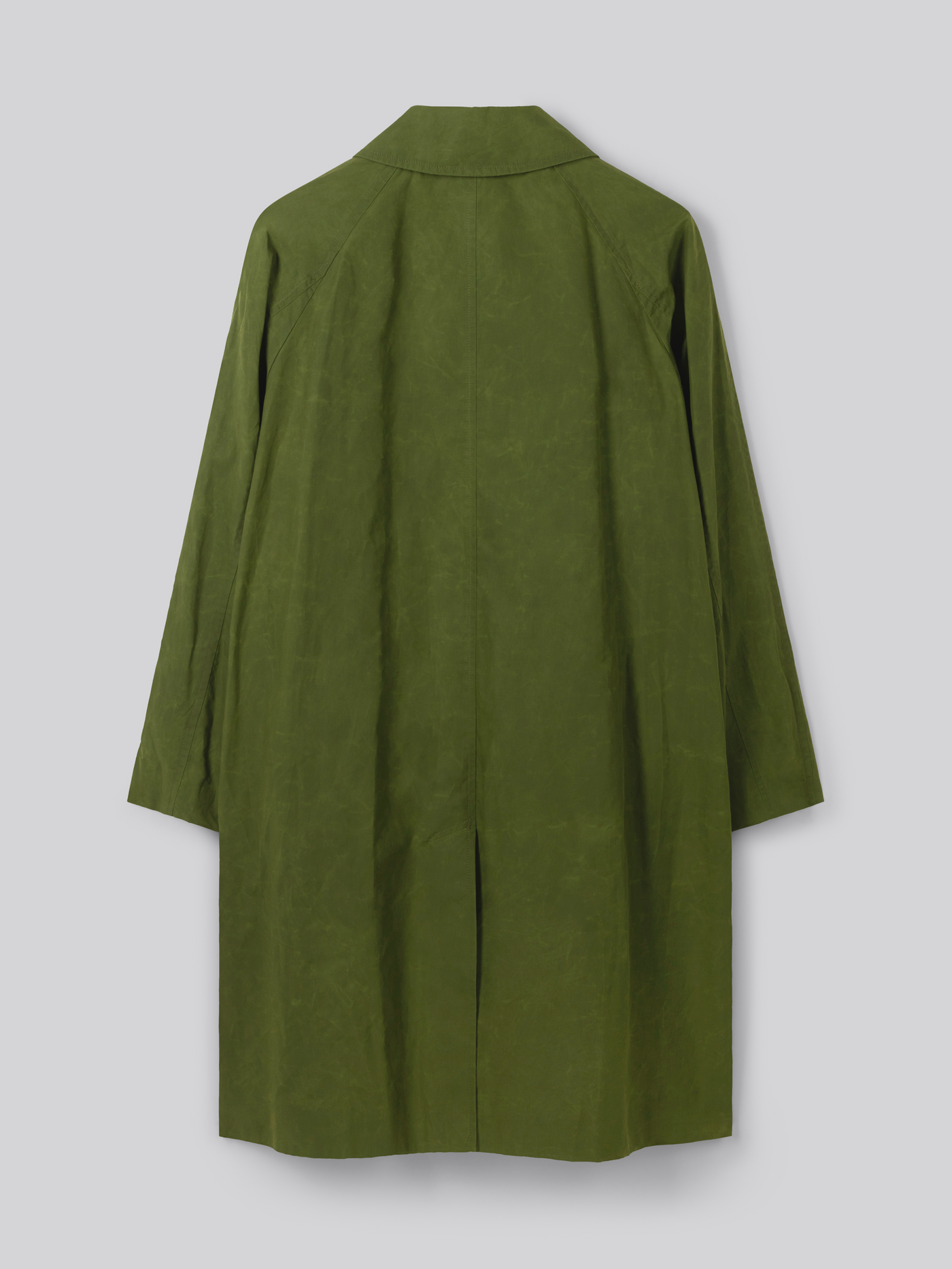 Cotton Overcoat - Khaki Green}