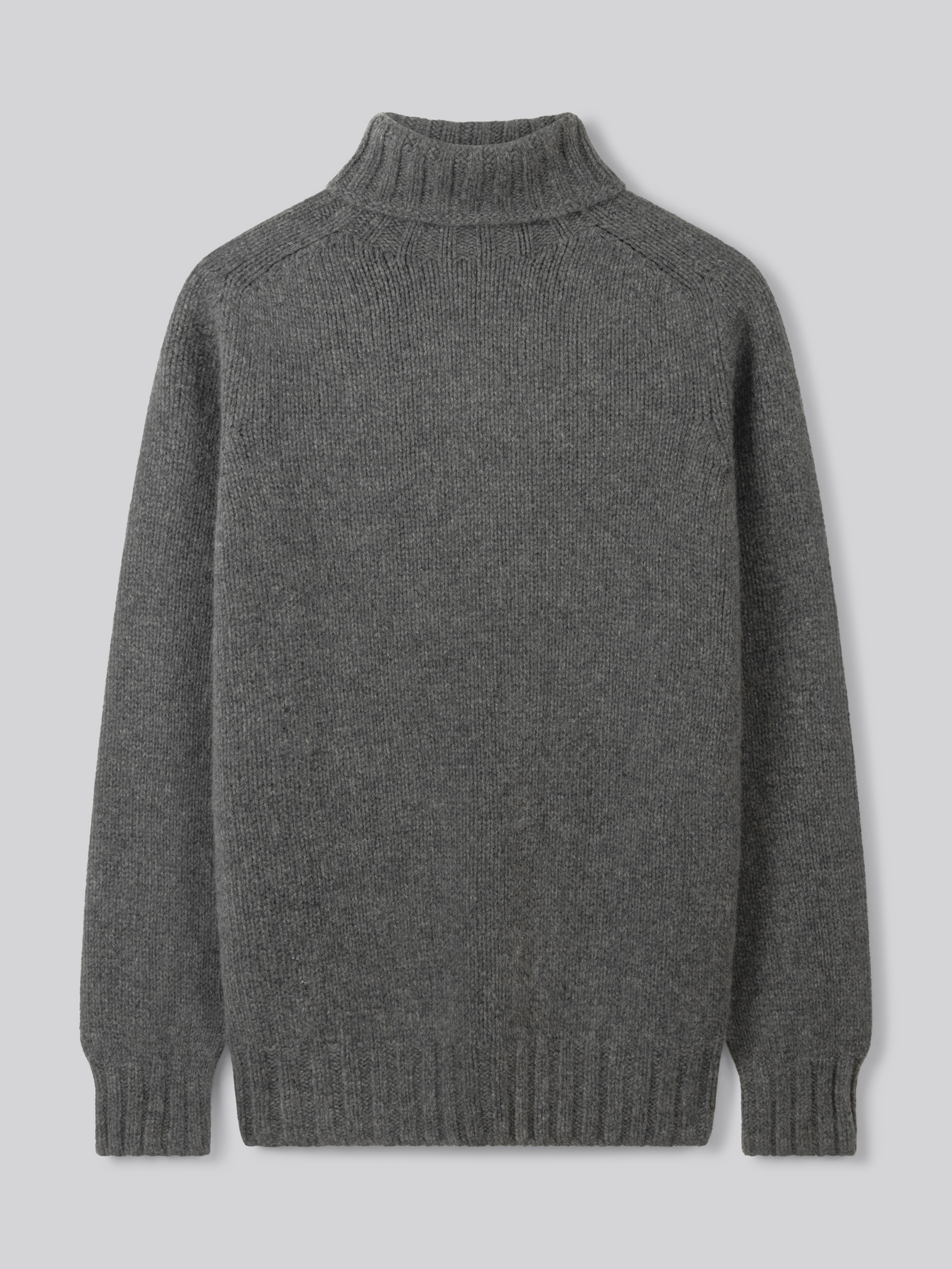 Oversized Polo Neck Knit - Dark Grey}